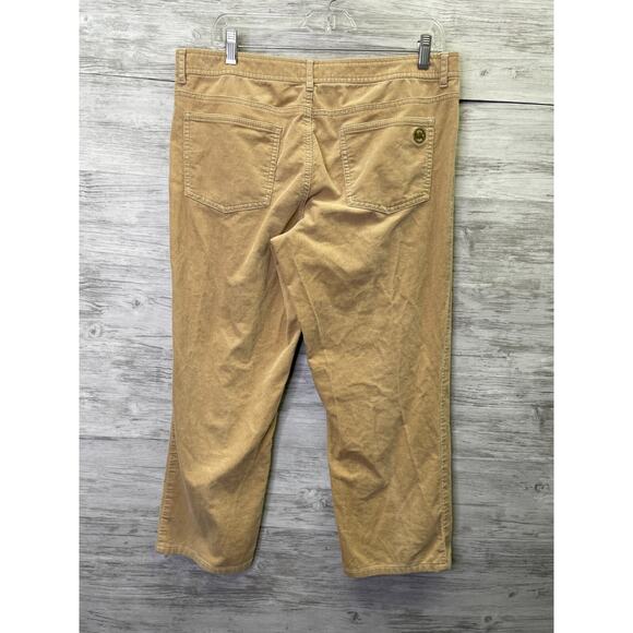 Michael Kors Capris Womens 10 Beige Tan Corduroy Cropped Stretch Cotton - Picture 7 of 11